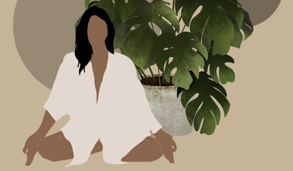 Meditationshaltung stilistisch