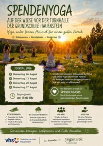 Sommeryoga Hauenstein Plakat Yoga auf der Wiese
